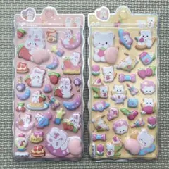 おしりシール　3D立体シール　うさぎ　くま