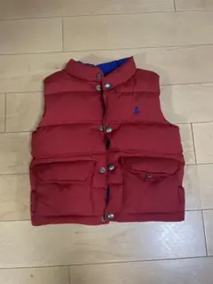 ラルフローレン　リバーシブルダウンベスト レッド/ブルー