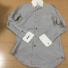 COMME CA ISM sharp model ストライプシャツ S