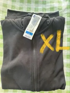 【新品・未使用】GU ダブルフェイスフルジップパーカー XL　ブラック