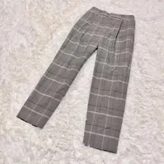 美品【LEPSIM】レプシム グレンチェック テーパードパンツ S 後ろゴム