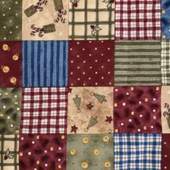 USAコットン クリスマス 生地 カントリー パッチ柄 50cm