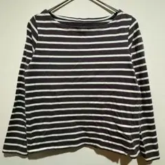 グレイル　長袖　ボーダー　スリーブ　カットソー　Ｆ　　コットン
