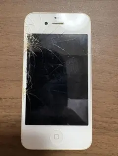 iPhone 4s本体 ホワイトひび割れあり