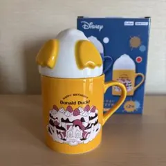 ドナルドダック バースデーマグカップ　黄色