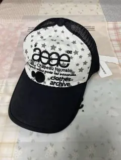 aeae キャップ ブラックxホワイト 星マーク②のサムネイル