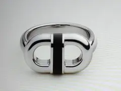HERMES マイヨンリング ブラック シルバー サイズ56のサムネイル