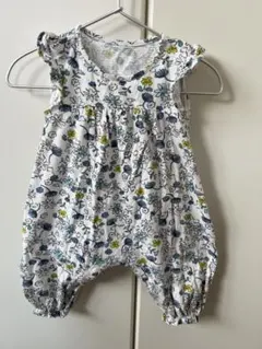 UNIQLOBABY 花柄コットンロンパース 70cm