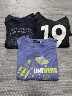 《Bebe》デザイン長袖カットソー3枚セット　130cm