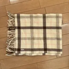 East Boy チェック柄　ラムウールマフラー