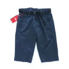 【新品】ノースフェイス ベルト付 ナイロン ハーフパンツ ネイビー 【XL】