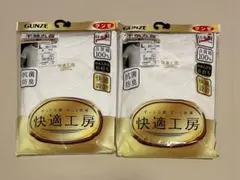 【2枚セット】GUNZE 肌着 半袖丸首 Lサイズ ホワイト 綿100%