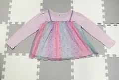 西松屋 ELFIN DOLL 長袖 カットソー チュール 星柄 120