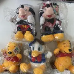 ミッキー・ミニー・ドナルド・プーさん ぬいぐるみ5体セット