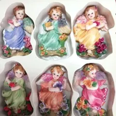 美品　レトロ　輸入物の　フェアリー　アンティークマグネット