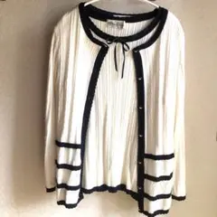 【美品】ホワイトイタリヤード　WHITE ITARIYARD アンサンブルニット