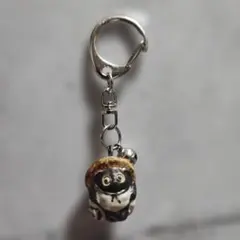 信楽焼　狸　たぬき　陶器製　鈴付き　キーホルダー
