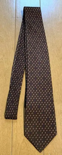 Yves Saint Laurent ネクタイ ブラウン 総柄