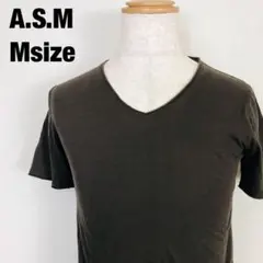 A.S.M エーエスエム　半袖 Tシャツ シンプル　ダークブラウン　D7のサムネイル