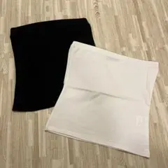 ホワイト＆ブラック チューブトップ 2色セット Mサイズ