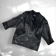 ピエールバルマン　高級ラムレザーコート　ジャケット　フランス製　大きめ（A4