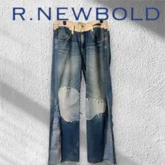 R.NEWBOLD ダメージ加工 リメイクデニムワイドデニム パッチワーク