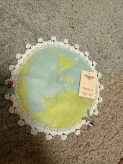 ※新品未開封※近沢レース　世界旅行　ブルー　サークル　タオルハンカチ