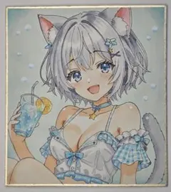 オリジナル手描きイラスト 大色紙 コピック ネコ耳 - メルカリ