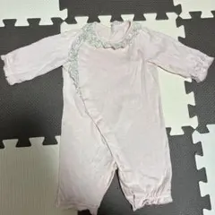 育児工房　ピンク リバティ　フリル　ロンパース 50-70cmのサムネイル