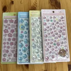 【正規品】しずくちゃん　和柄　桜　ボンボンドロップシール 4枚セット