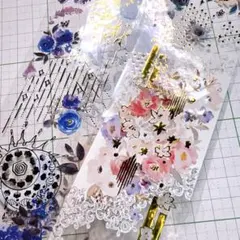 【M154】 海外マステ(PETテープ) 1ループ おすそ分け