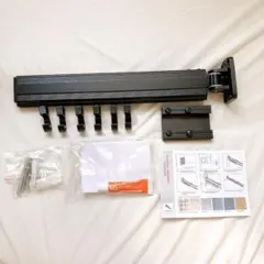 屋内物干しラック 折りたたみ式 物干しラック 伸縮式 アルミニウム ブラック