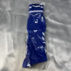 サッカーソックスhummel ブルー　ストライプ サイズ25〜28㎝
