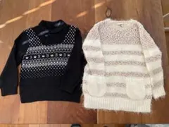 Bebe110 襟付きニットとback number110 ボーダーセーター