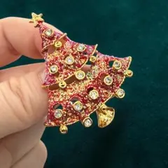クリスマスツリー　ヴィンテージ　ブローチ