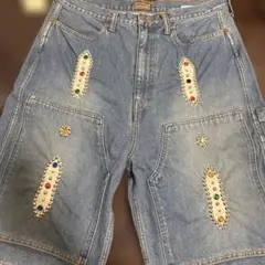 KAPITAL デニムショートパンツ スタッズ装飾 サイズ38のサムネイル