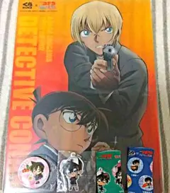 名探偵コナン くら寿司 コラボ 下敷き 安室透 缶バッジ 毛利蘭 ラバスト