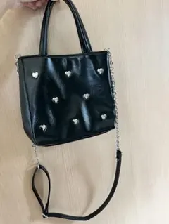 LOWRYSFARM ハートスタッズ バッグ