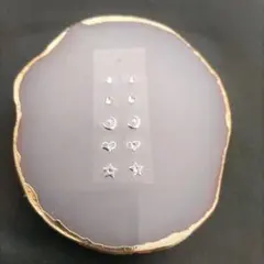 ①耳つぼジュエリー 10粒 シルバー 月 星 ハート キラキラ 可愛い