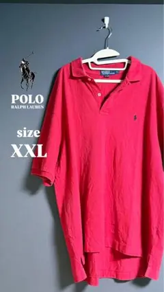 POLO by Ralph Lauren赤 XXL ビッグサイズ 半袖 刺繍ロゴ