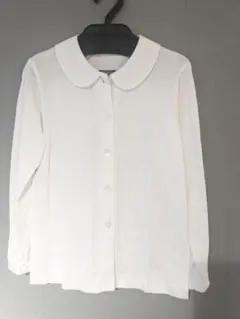 familiar 長袖シャツ 120 ホワイト　リボン刺繍