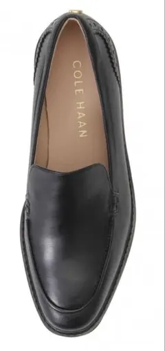 【1度使用のみ】COLE HAAN ブラックレザー ローファー 23.5
