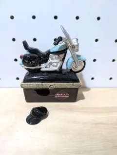 【訳あり】Harley-Davidson バイク型 小物入れ 陶器製 置物のサムネイル