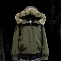 N2B ジャケット カーキ ファー 平成ギャル y2k グランジ ミリタリー