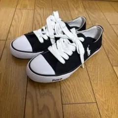 Polo Ralph Lauren ラルフローレン ブラックスニーカー　23㎝