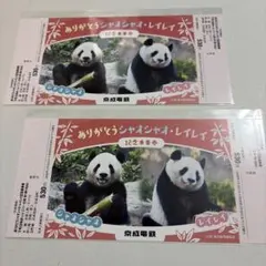 ○パンダ シャオシャオ•レイレイ公開記念乗車券 京成電鉄 上野駅 上野