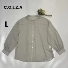 美品 C.O.L.Z.A シアーブラウス ふんわり　ゆったり グレーa2058