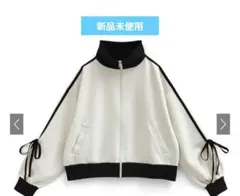 ライン入りリボンポンチトラックジャケット