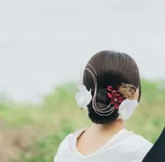 和装 胡蝶蘭ヘア飾り ウェディング ヘッドドレス