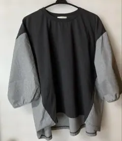 異素材切替 カットソー　noble coton